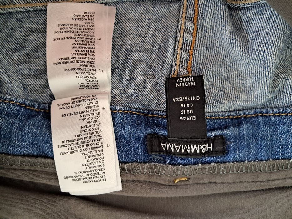 Jeansy ciążowe H&M Mama rozmiar 46 Spodnie dżinsowe