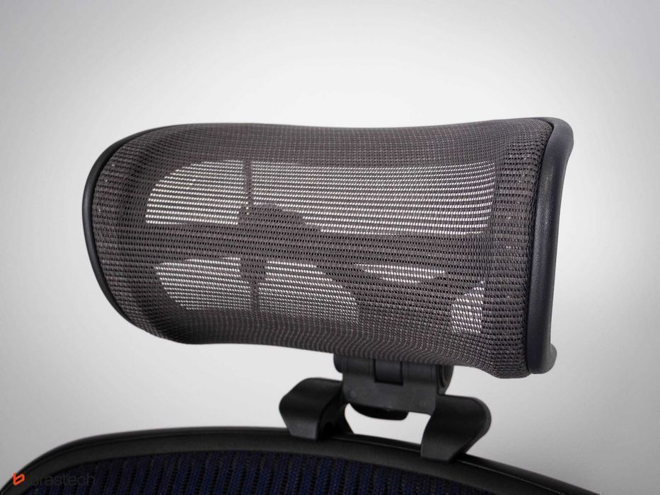 Fotel biurowy Herman Miller Aeron Classic B Niebieska Siatka Zagłówek DARMOWA DOSTAWA