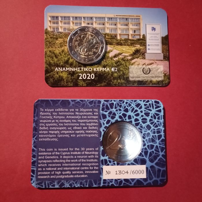 Moeda Coincard Chipre 2020