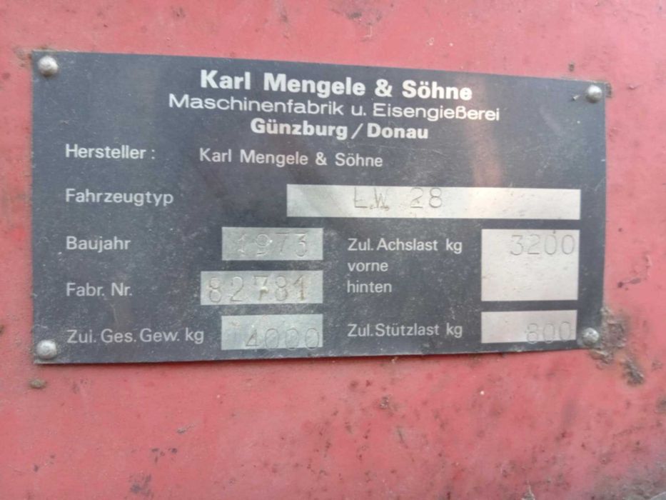 Przyczepa samozbierajaca Mengele