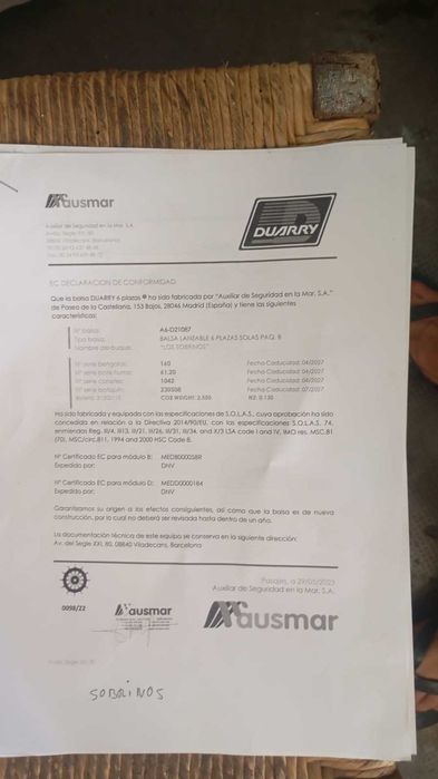 Jangada - Balsa - Salvavidas