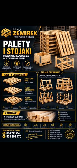 Palety Stojaki Kantówki