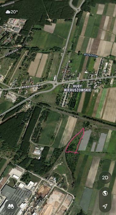 Działka inwesstycyjna 7505 m² przy Woodeco Wieruszów strefa przemyslowa - Widok 3
