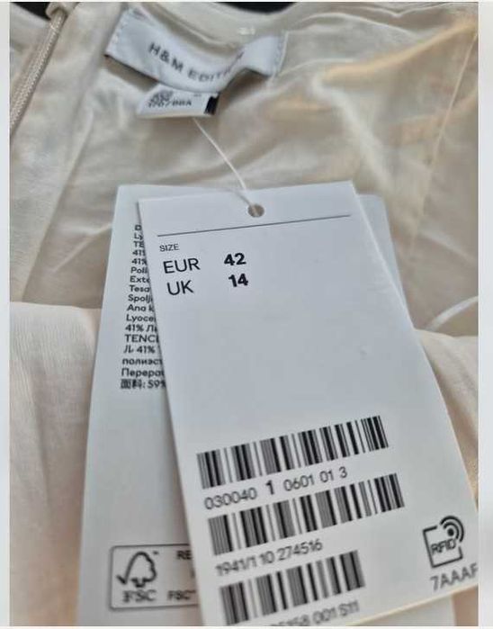 H&M elegancka sukienka wesele ślub haftowana
