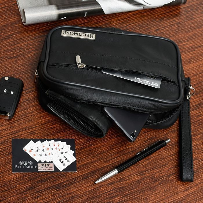 Saszetka męska skórzana do ręki na dokumenty Beltimore G18 prezent