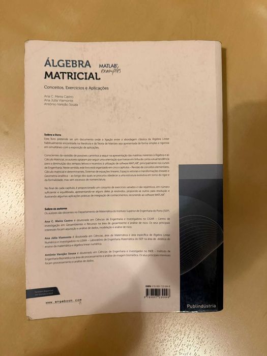 Álgebra Matricial- Ana M. Castro, Ana Júlia Viamonte, António V. Sousa