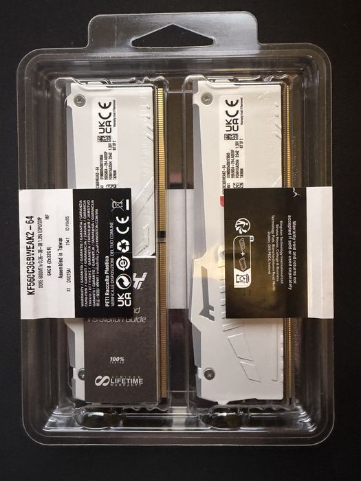 Нова оперативна пам'ять Kingston FURY Beast RGB DDR5 64GB 6000MHz (Black / White)