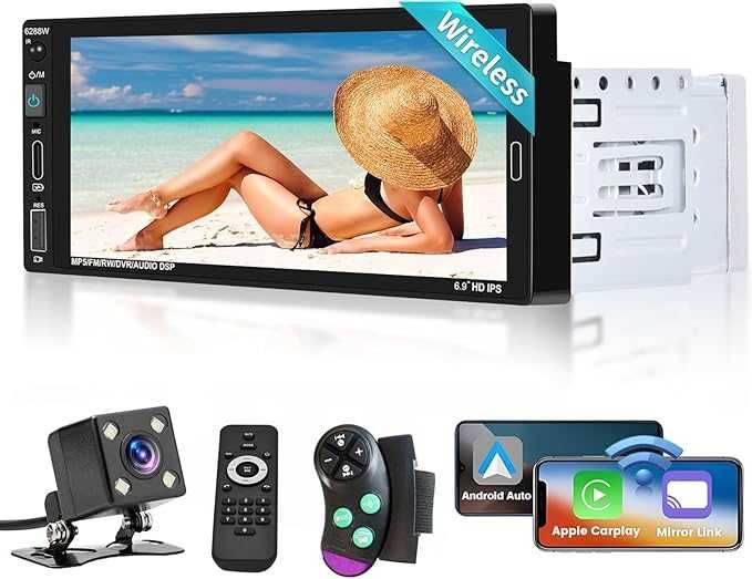 Radio samochodowe Carplay Android 6,9 cala