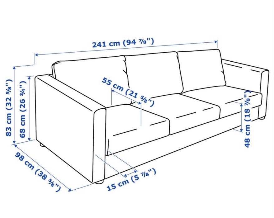 Sofá sala ikea como novo
