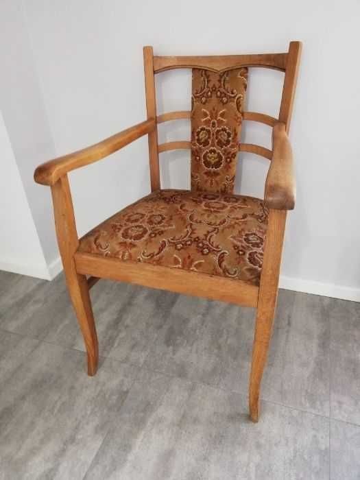 DUŻE Stylowe drewniane krzesło stare Stan bardzo dobry ODNOWIONE