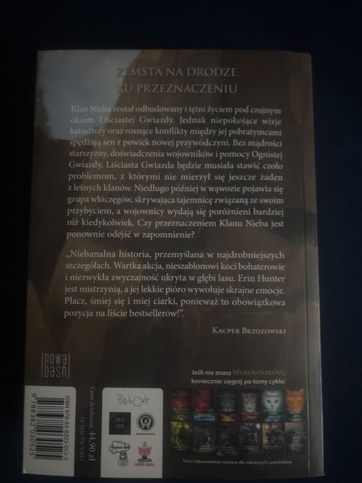 Przeznaczenie Klanu Nieba Wojownicy- Erin Hunter.