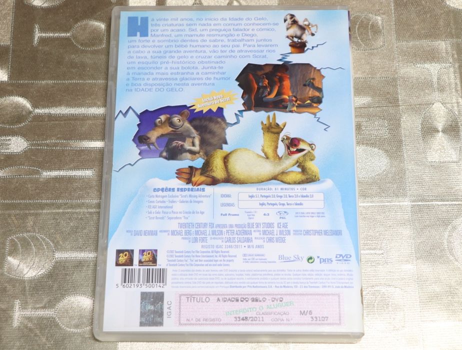DVDs "A Idade do Gelo" 1 e 3
