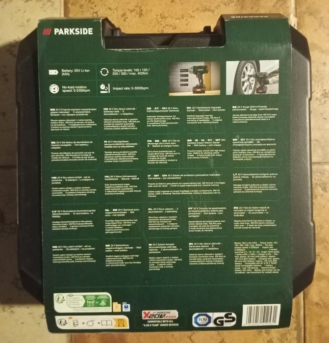 Aparafusadora de impacto 20V Parkside