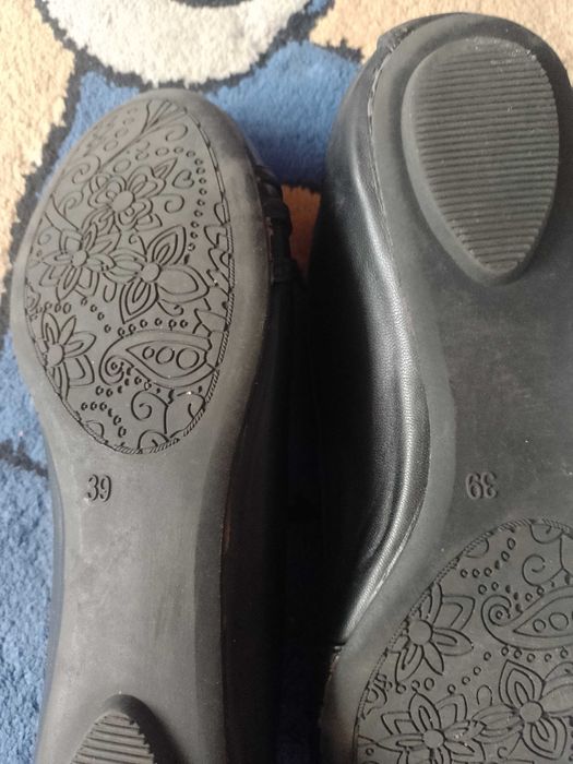 Pantofelki czarne baletki rozpoczęcie roku szkolnego 38