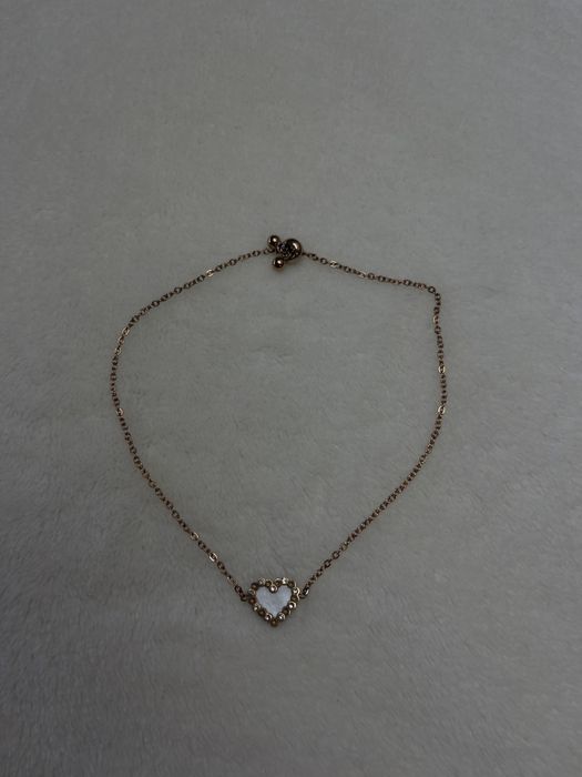 Pulseira coração perolado