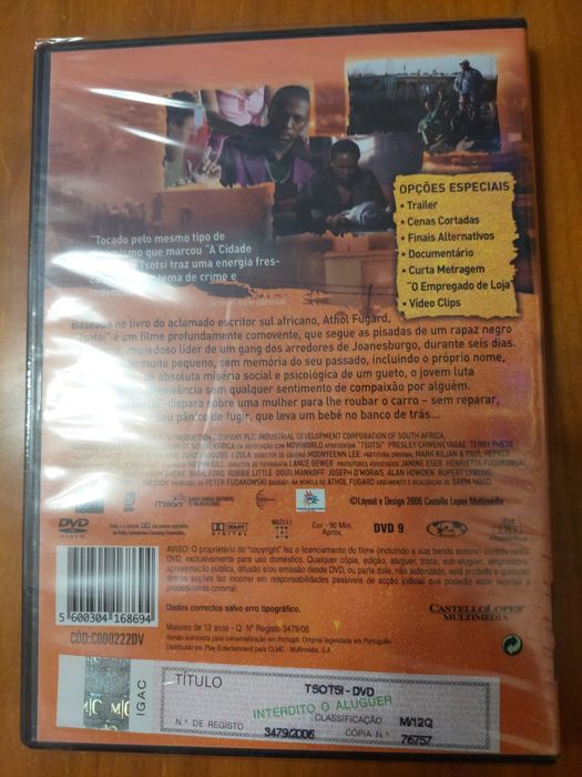 Dvd - Tsotsi Novo Selado