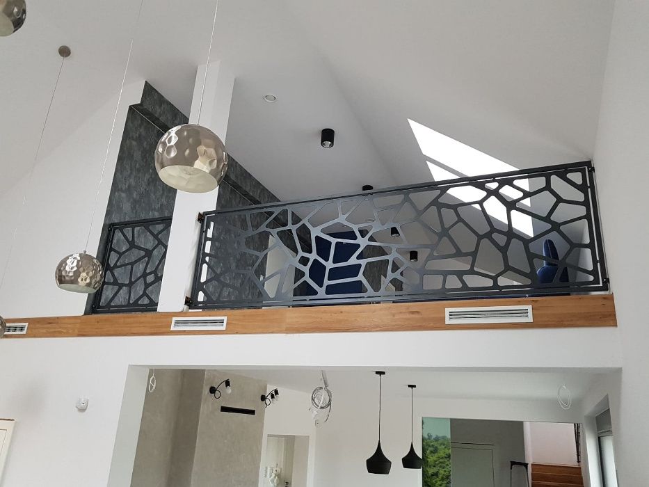 Balustrada wycinana , ażurowa, laserowa z blachy -nowoczesna design