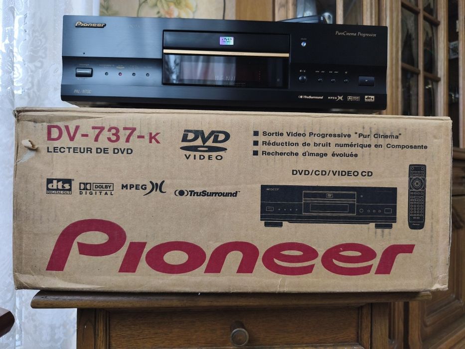 Pioneer DV-737 super stan fabryczne opakowanie pilot podświetlony