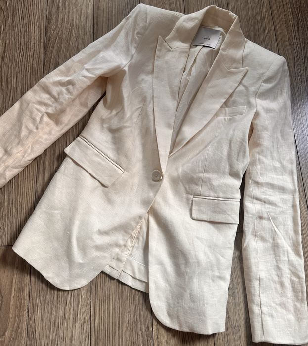 Marynarka oversize len marka Mango