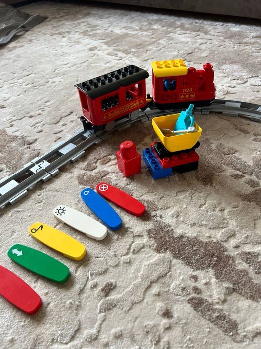 Лего дупло Паровоз  Lego Duplo поїзд на паровій тязі