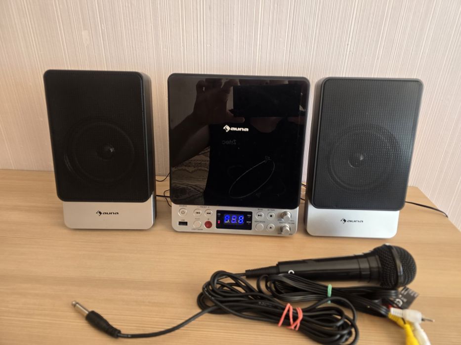 Стереосистема караоке Auna Microstar Sing 10035303 USB/CD/FM/AUX/BT/MI