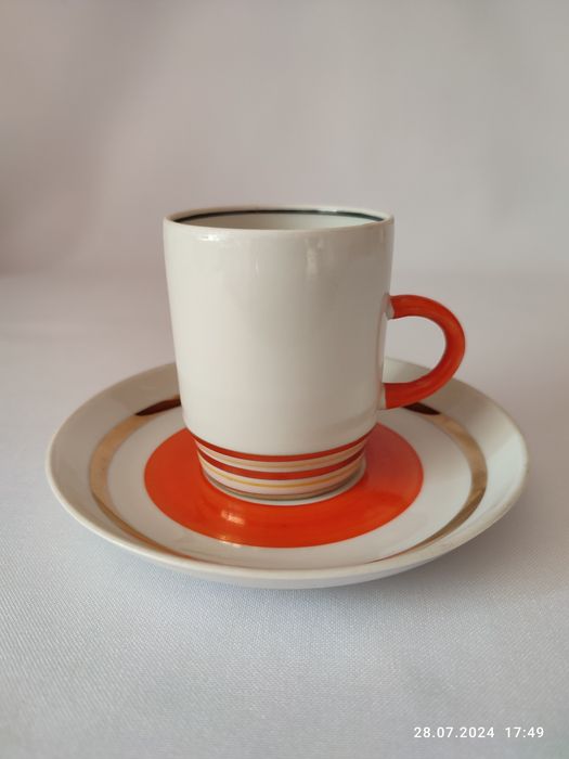 Кофейный сервиз "Березень" Барановка СССР, блюдце царизм Кузнецов Верб