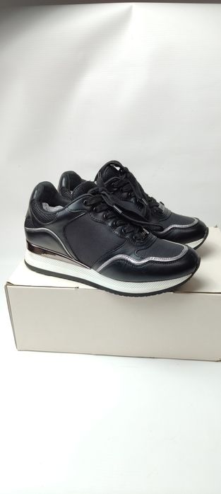 Buty sneakersy damskie czarne skóra Liu Jo rozmiar 36 wkładka 23,5 cm