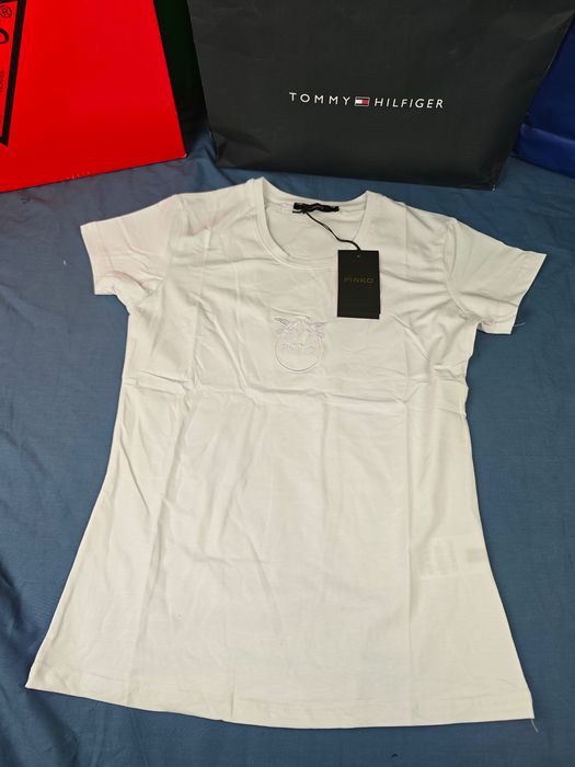 Koszulka damska tshirt Pinko kolory krótki rękaw premium S-XXL