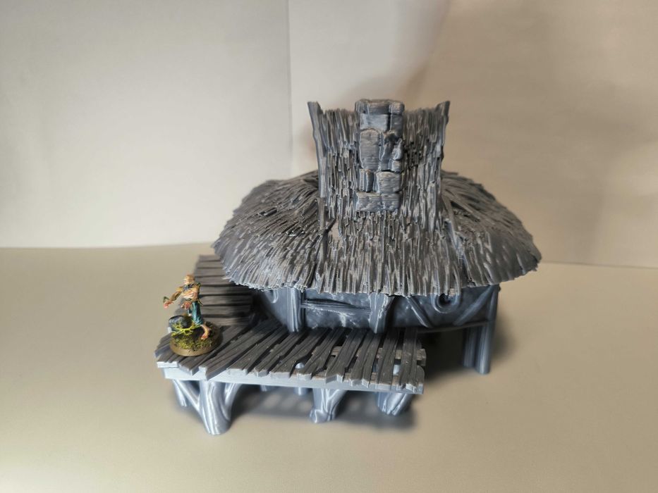 Domek bagienny niziołków 2(Halfling swamp house) makieta diorama D&D
