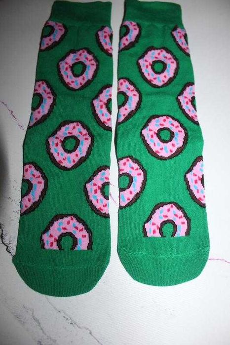 Шкарпетки пончики зелені високі 35-39