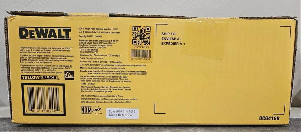 Акумуляторна кутова шліфмашина,болгарка Dewalt DCG416. 125мм