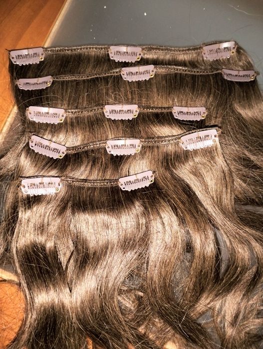 Bandas de extensões de cabelo natural