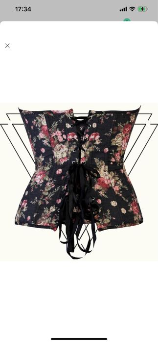 Корсет у квітковий принт
