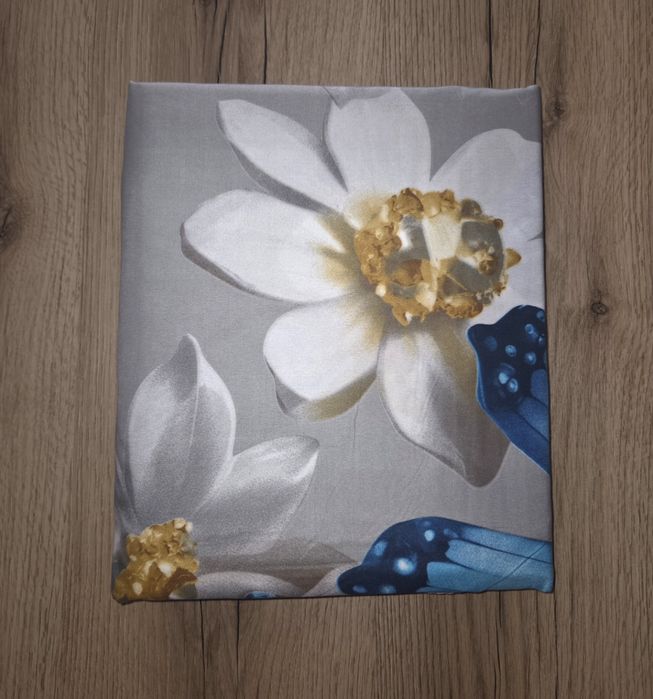Komplet Pościeli 200x220cm Niebieskie Motyle 4 częściowy