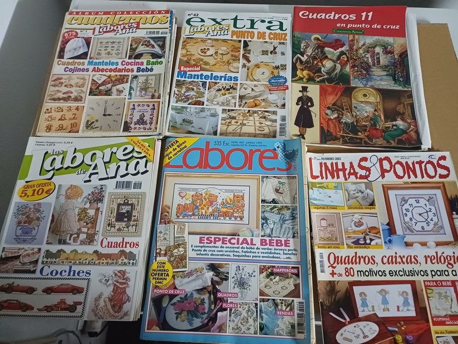 Revistas de Ponto cruz e Arraiolos
