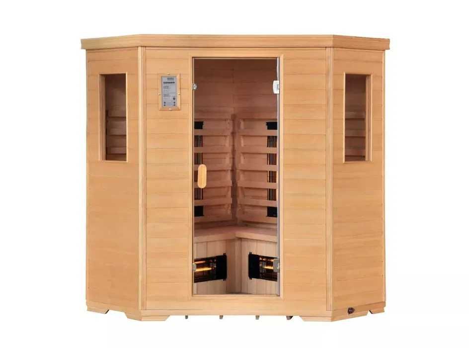 Sauna infrared narożna Kabina fińska 4 osobowa 230V Medicab 7