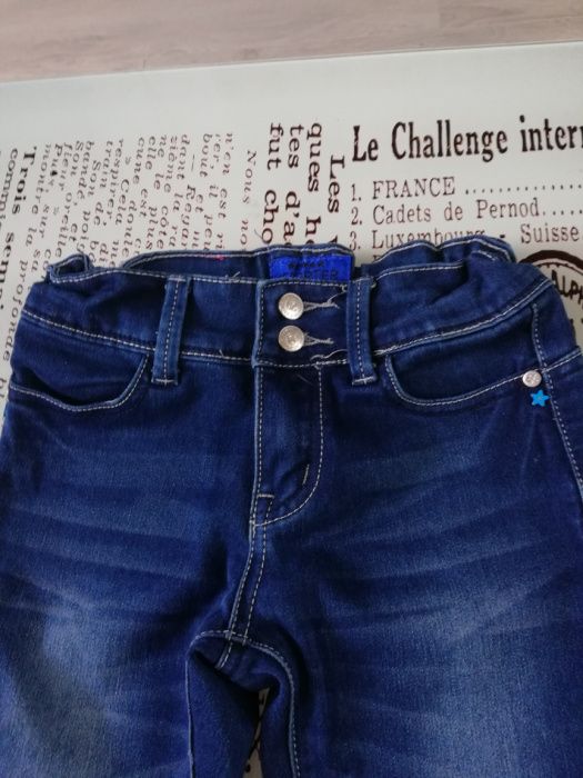 Spodnie jeansy rurki Reporter r. 140, dziew. jak nowe