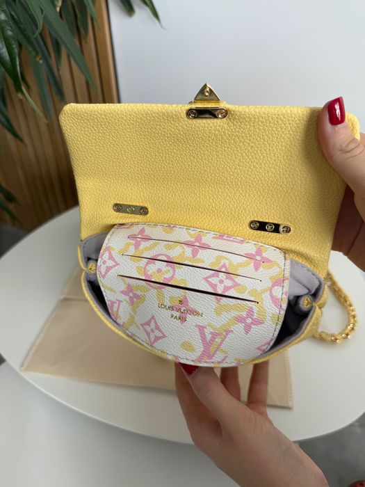 Сумка Louis Vuitton / сумочка луї віттон жовта рожева