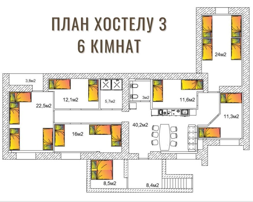 ХОСТЕЛ в Аркадії подобово 200грн (койко-место, посуточно)