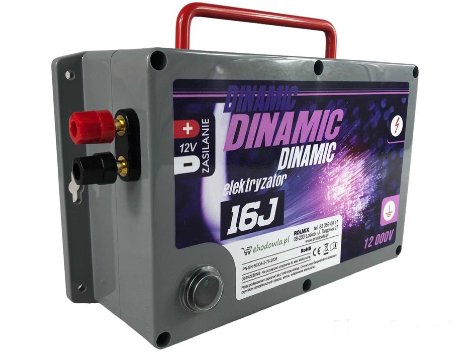 Pastuch Elektryzator Elektryczny DINAMIC 16J DUŻA MOC 90-120km