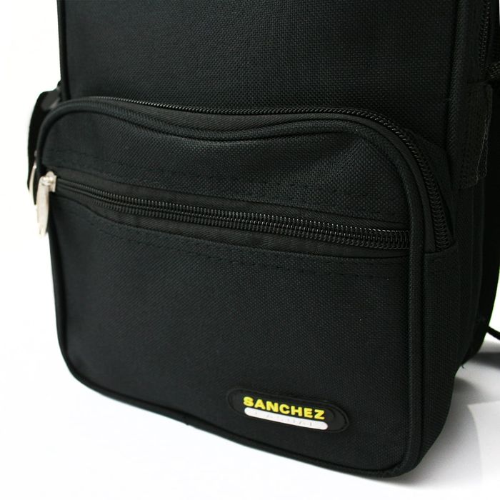 pionowa torba męska z nylonu marki sanchez - czarna