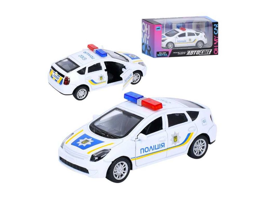 Інерційна металева поліцейська машинка Автосвіт AS-3151,полиция