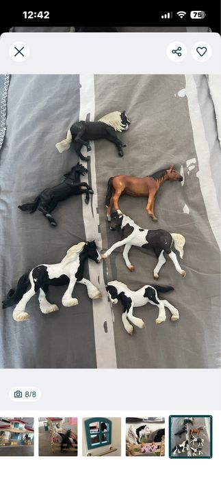 ~!!OKAZJA!!~ Elegancka Stajnia Schleich z akcesoriami! 12 koni!!! PLUS GRATIS!!!