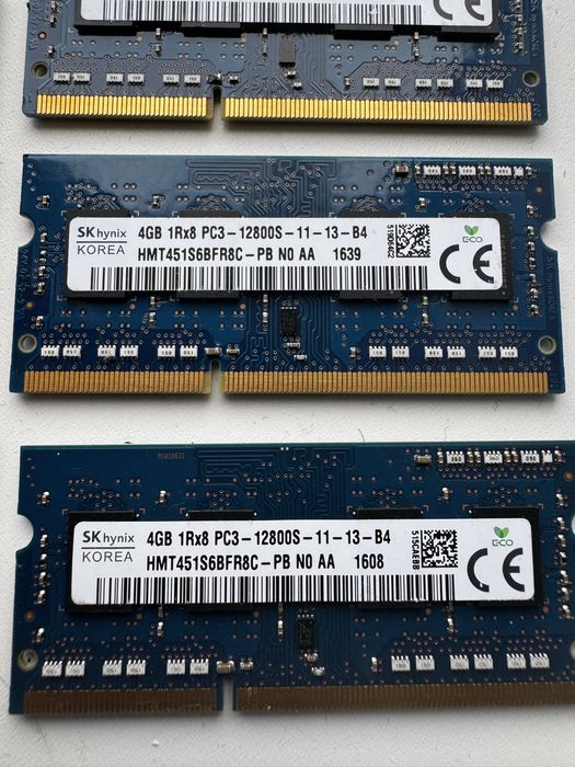 Комплект опертавиної памяті 8GB (2 по 4GB) SK hynix DDR3L PC3L-12800S для ноутбука