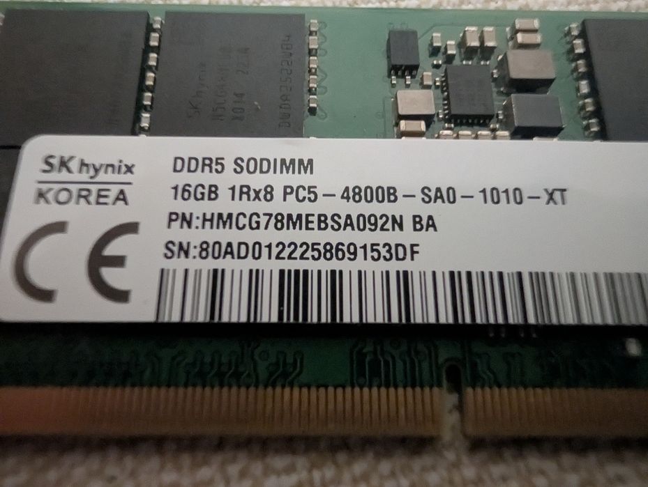 Memória Ram 16gb DDR5 para portátil
