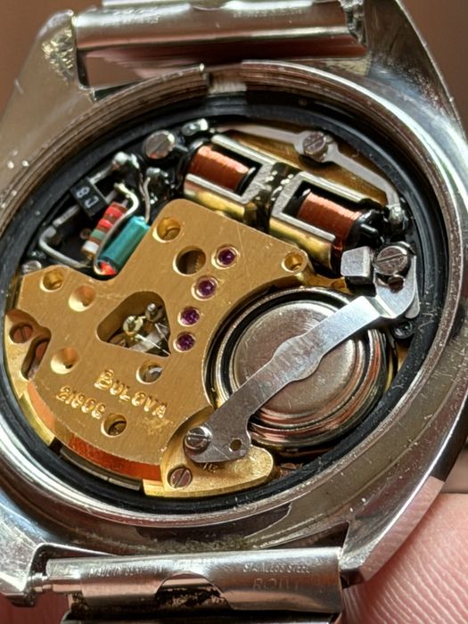 Bulova Accutron, kamerton,  rozmiar 36/42mm, super stan, w stali, lata 70te