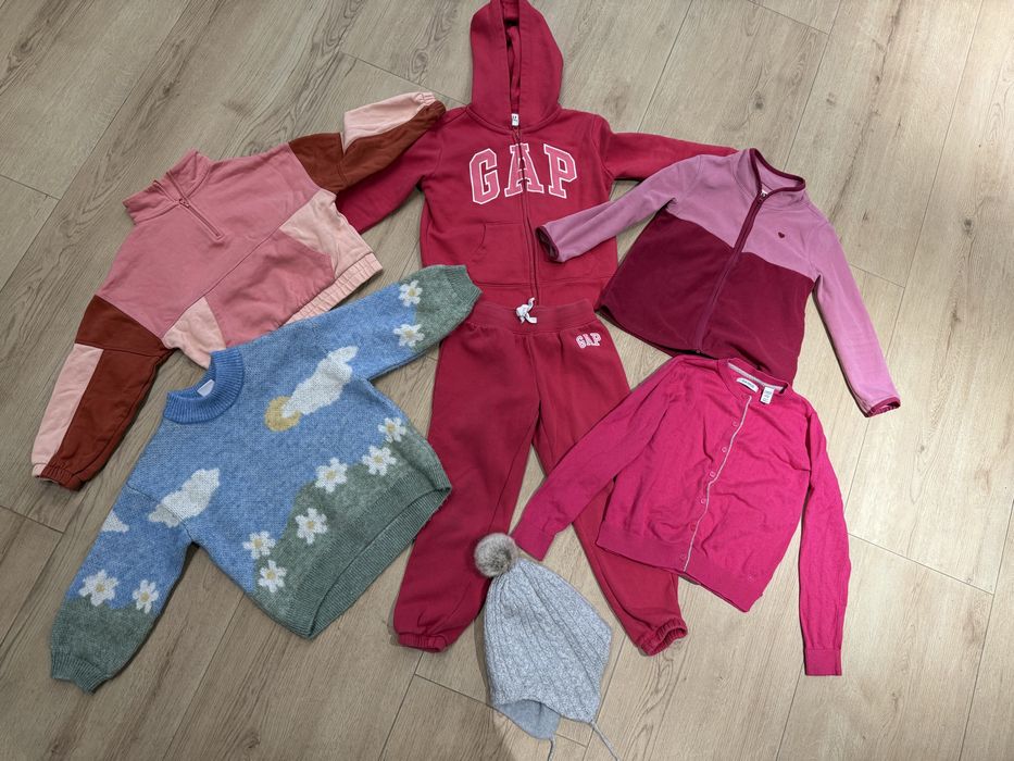 Пакет речей фліска костюм Gap светр кофта Zara світшот шапка HM 110