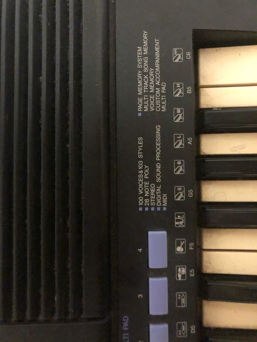 Teclado Yamaha PSR-500 e Suporte Tripé — Funciona Perfeitament