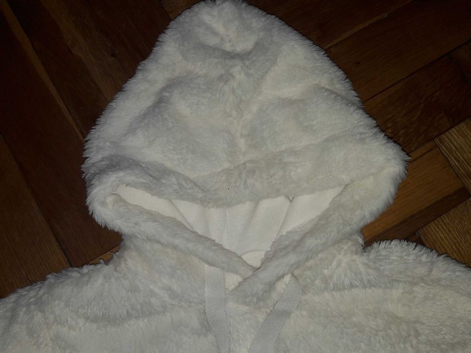 Biała mieciutka bluza sweter z kapturem Janina S