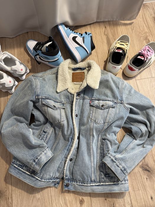 Levi’s Sherpa Trucker Jacket XL Jeans Ocieplana Zimowa